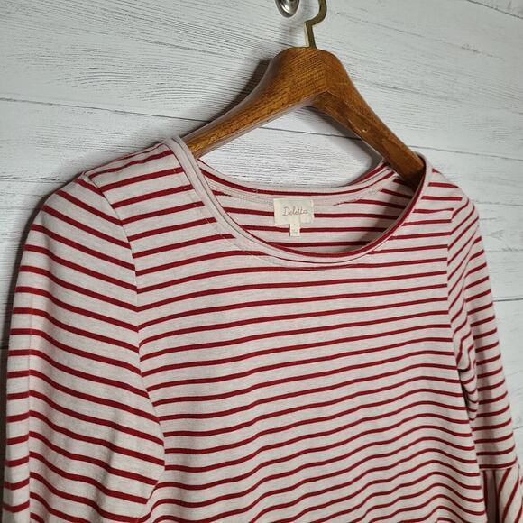 Anthropologie Red Celine Striped Top Size Medium - Picture 11 of 12